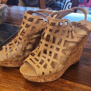 Stylish Tan Wedge Sandals